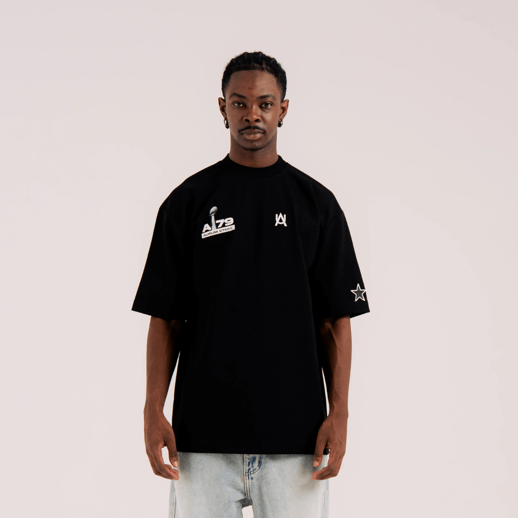 AURUM STARS I ELITE PERFORMANCE CAMISETA OVERSIZED NEGRA