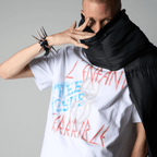 SINNERS FREE JESUS L'ENFANT MONOGRAM CAMISETA OVERSIZE BLANCA