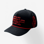 CULTURE WISE KONBINI GORRA AJUSTABLE NEGRA ROJO JAPAN
