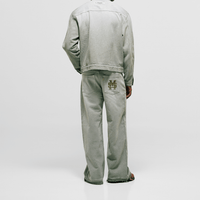 MONOIC TUTTO BENE I FLARED JEANS VERDE OLIVA DESGASTADO