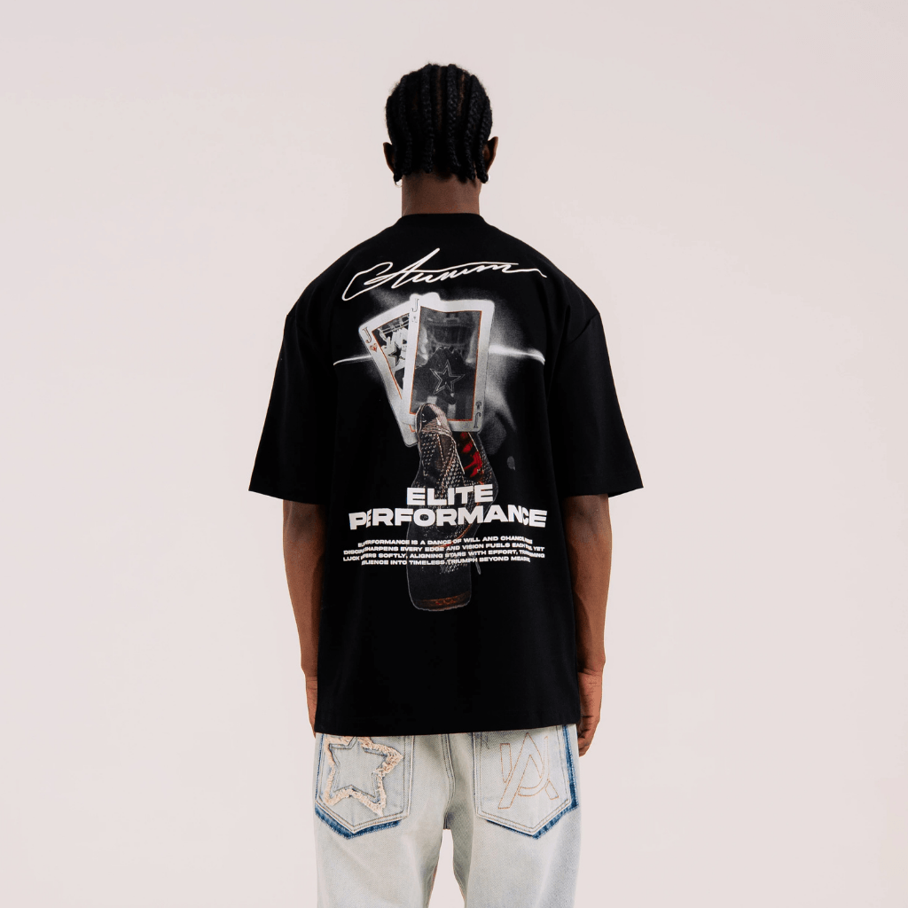 AURUM STARS I ELITE PERFORMANCE CAMISETA OVERSIZED NEGRA