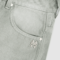 MONOIC TUTTO BENE I FLARED JEANS VERDE OLIVA DESGASTADO