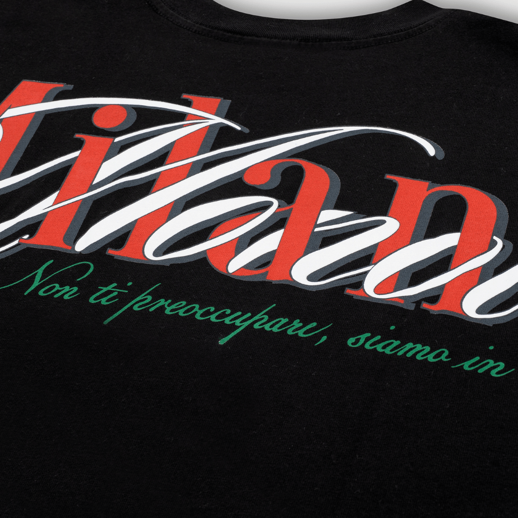 MONOIC TUTTO BENE 2 CAMISETA BOXY FIT MILANO NEGRO OSCURO