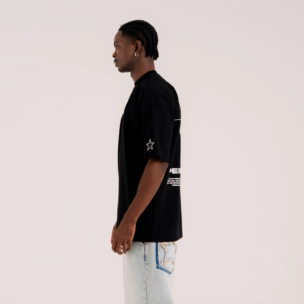AURUM STARS I ELITE PERFORMANCE CAMISETA OVERSIZED NEGRA