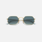 GAFAS RAYBAN OCTAGONAL LENTE AZUL MARCO DORADO
