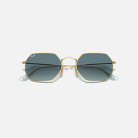 GAFAS RAYBAN OCTAGONAL LENTE AZUL MARCO DORADO