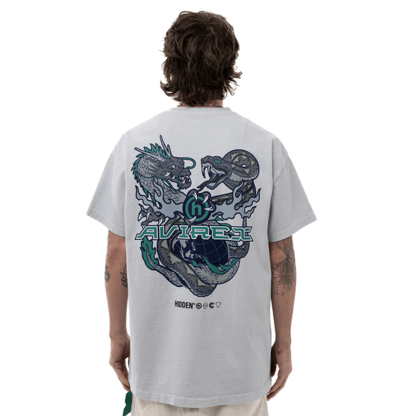 HIDDEN X AVIREX WORLDWIDE CAMISETA GRIS