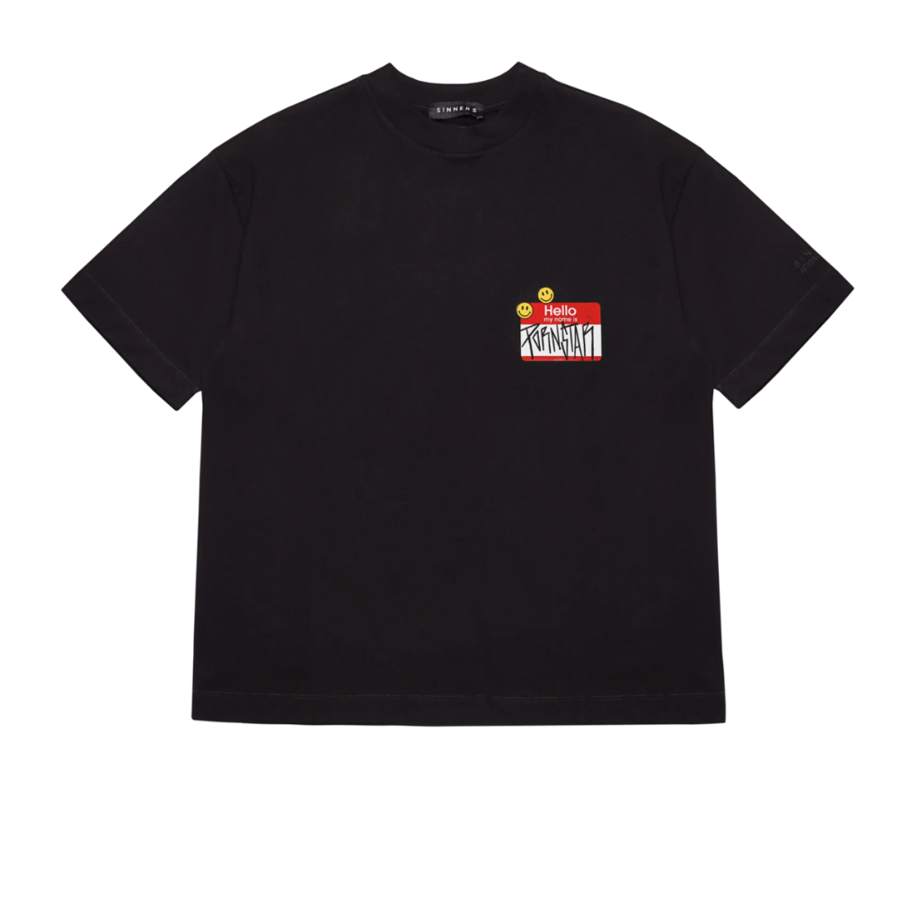 SINNERS P*RNSTAR CAMISETA OVERSIZED NEGRA