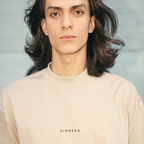 SINNERS LOGO CAMISETA OVERSIZE BEIGE