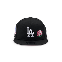 NEW ERA 9FIFTY MLB LOS ANGELES DODGERS ROSE COLLECTION GORRA AJUSTABLE NEGRA