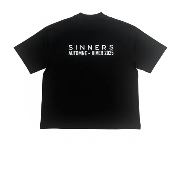 SINNERS J'ADORE SEX VINTAGE CAMISETA OVERSIZE NEGRA