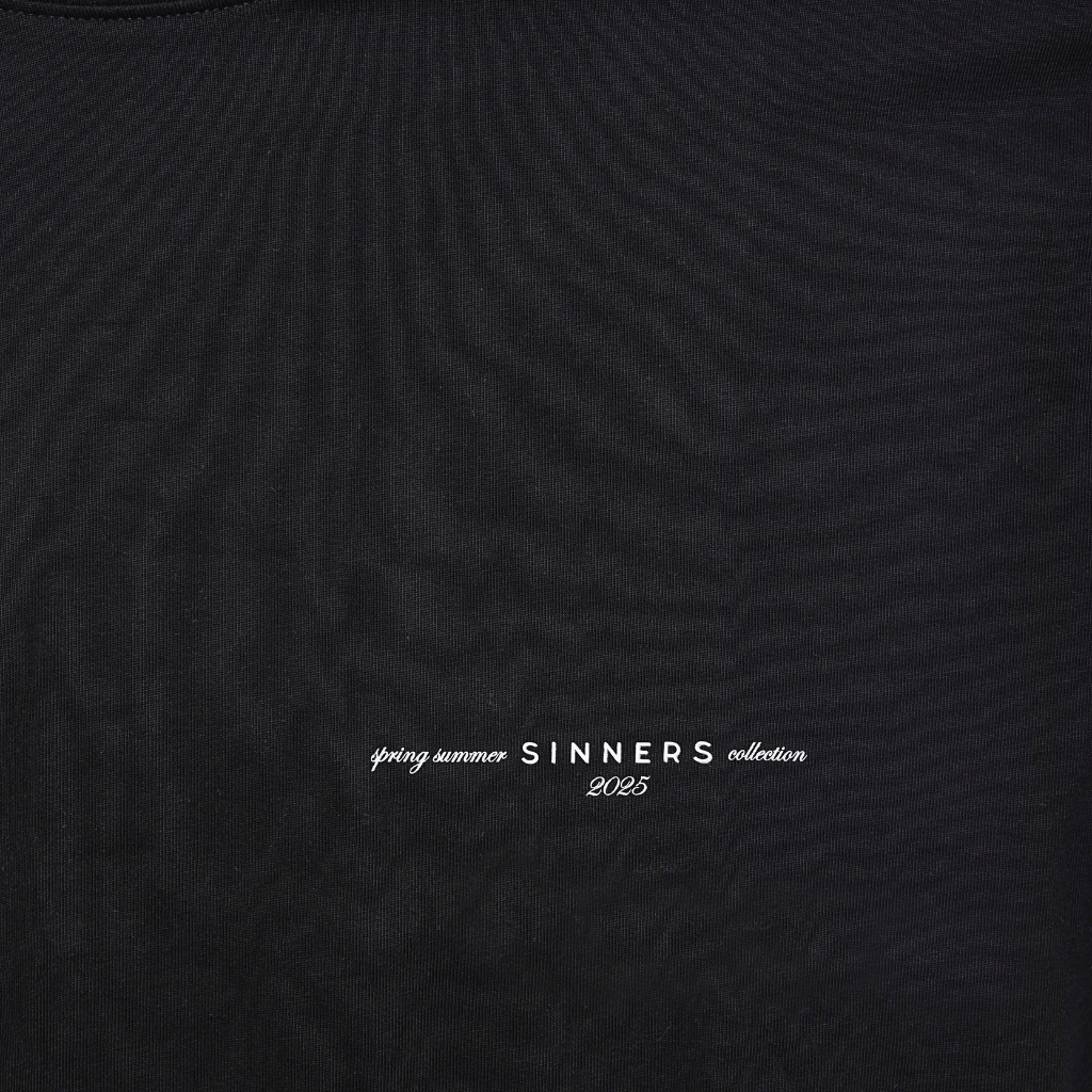 SINNERS GARMENTS CAMISETA REGULAR NEGRA