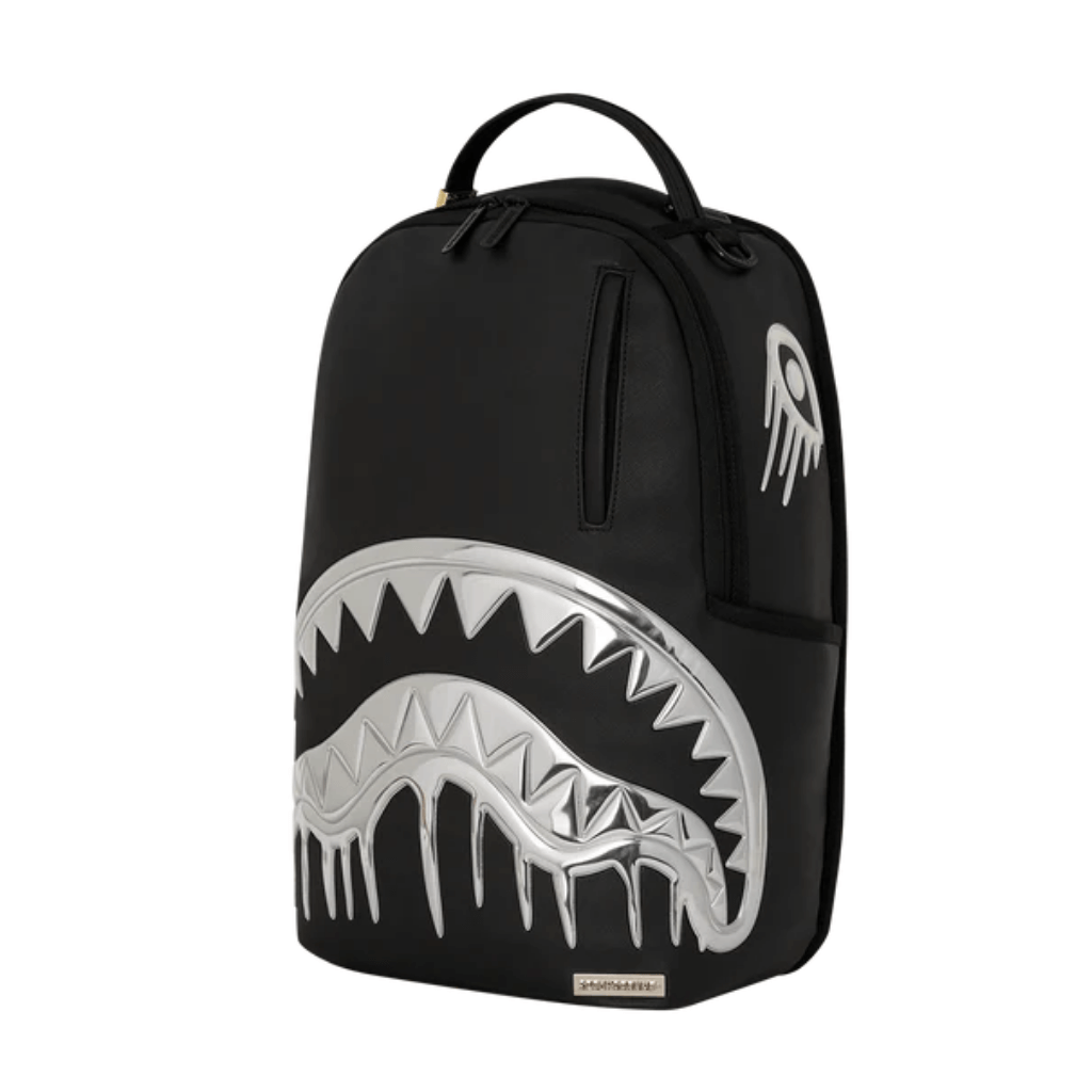 MORRAL SPRAYGROUND METALLIC DRIP SHARK DLXSV NEGRO