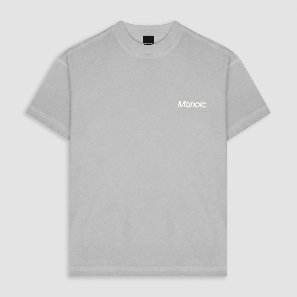 MONOIC TIMELESS V2 CAMISETA LOGO OVERSIZED GRIS DESGASTADO