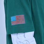 SINNERS CAMISETA DOBLE MANGA BLANCA POLIZIA VERDE