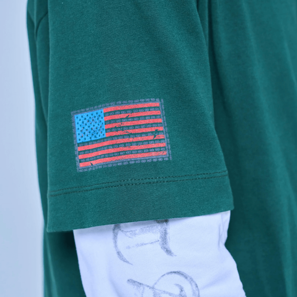 SINNERS CAMISETA DOBLE MANGA BLANCA POLIZIA VERDE