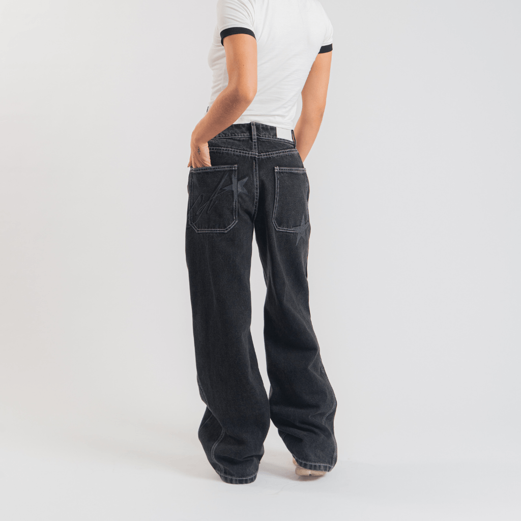 AURUM STARS II W STAR JEAN JEANS LOOSE FIT NEGROS