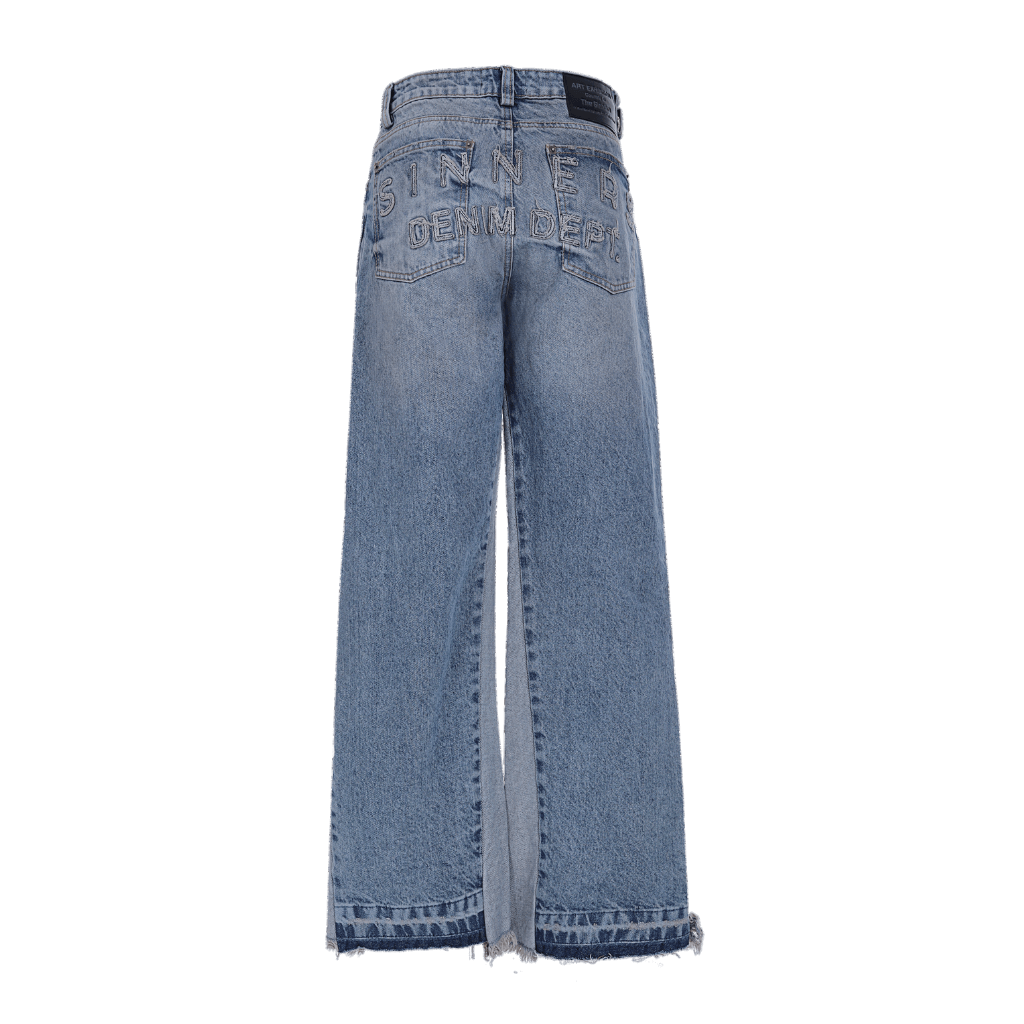 SINNERS DIRTY FLARED JEANS