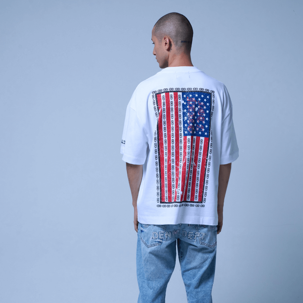 SINNERS AMERICAN HORROR CAMISETA BOXY BLANCA