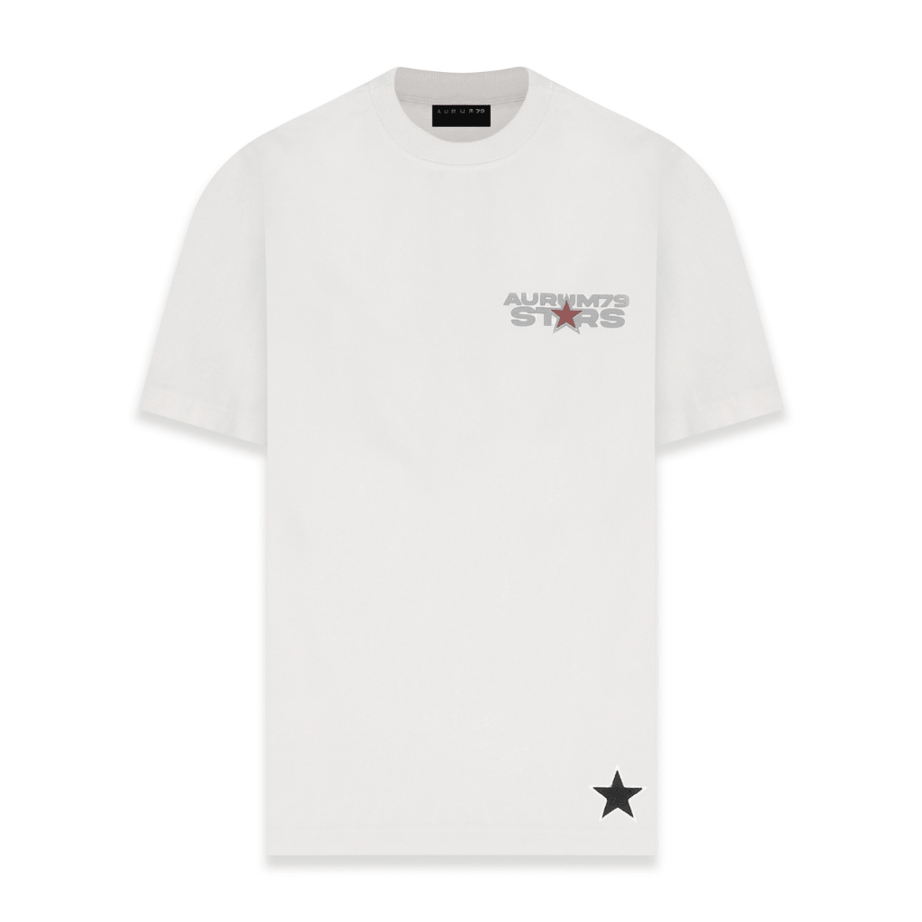 AURUM STARS I FLASHES CAMISETA OVERSIZED BLANCA