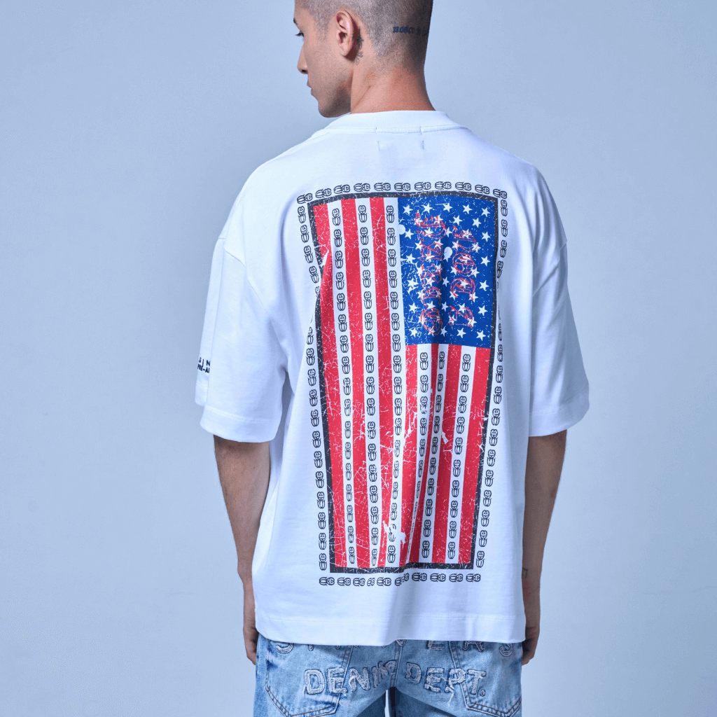 SINNERS AMERICAN HORROR CAMISETA BOXY BLANCA