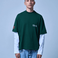 SINNERS CAMISETA DOBLE MANGA BLANCA POLIZIA VERDE