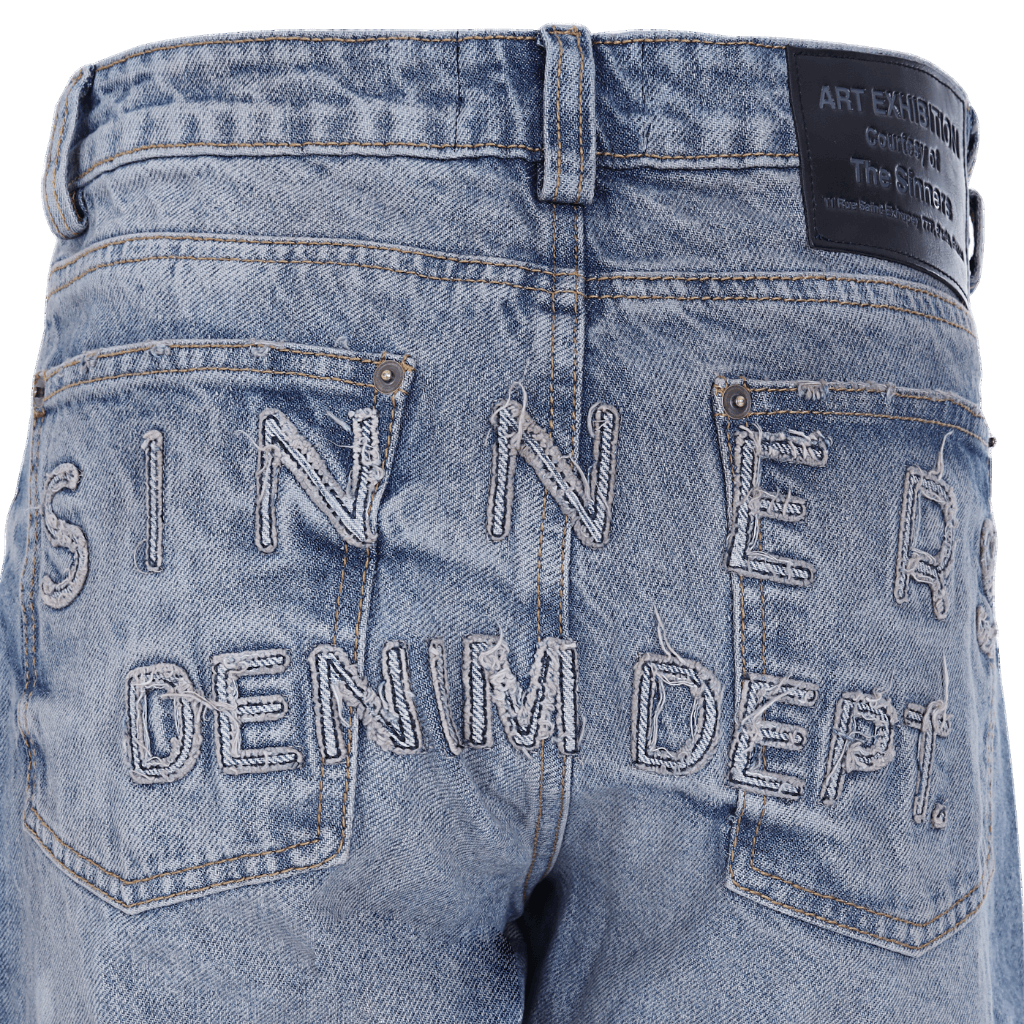 SINNERS DIRTY FLARED JEANS