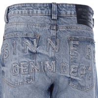 SINNERS DIRTY FLARED JEANS