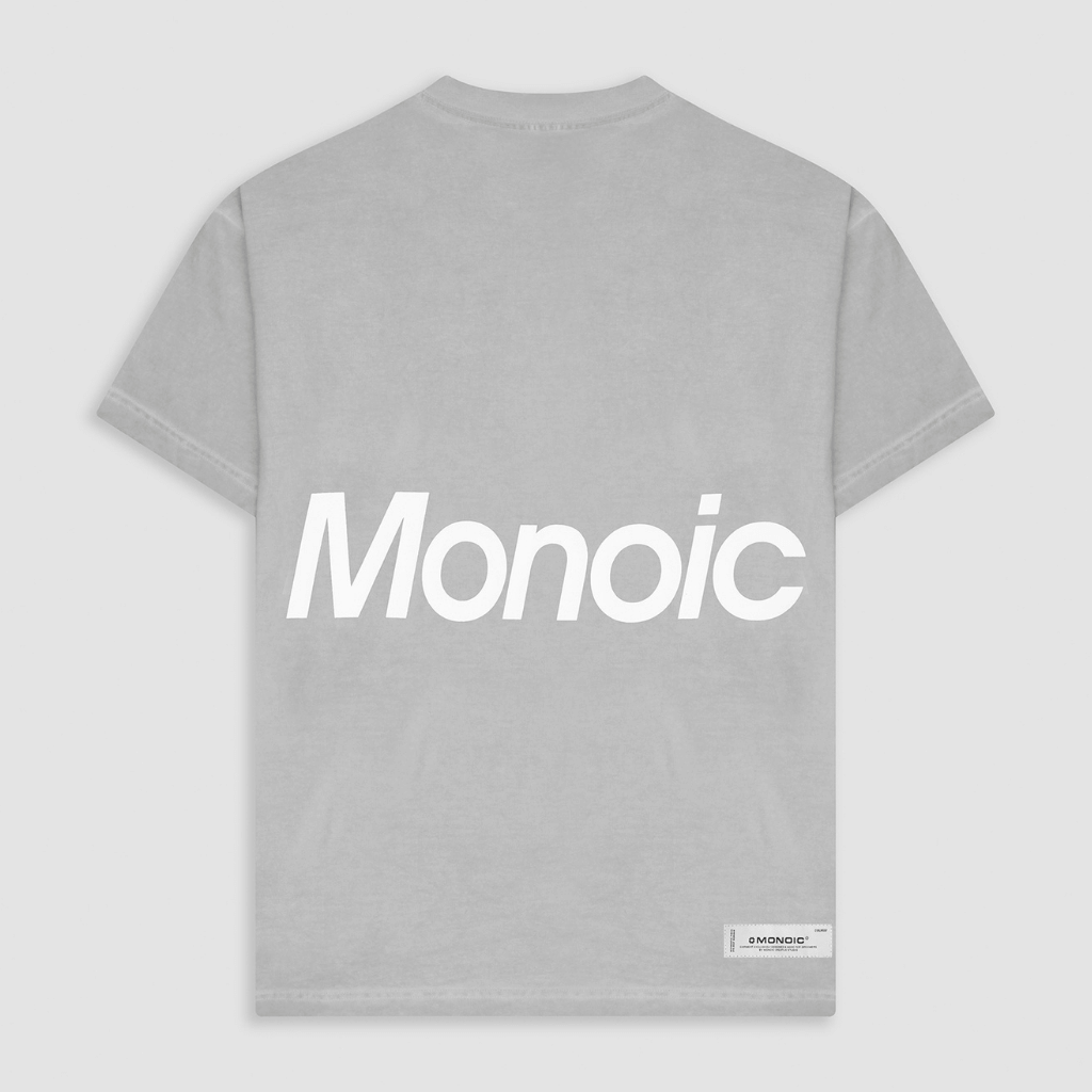 MONOIC TIMELESS V2 CAMISETA LOGO OVERSIZED GRIS DESGASTADO