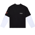 SINNERS CAMISETA DOBLE MANGA BLANCA POLIZIA NEGRA