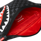 RIÑONERA SPRAYGROUND DRIP CHECK SHARK CROSSBODY NEGRA