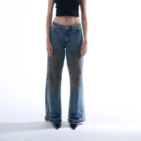 SINNERS DIRTY FLARED JEANS