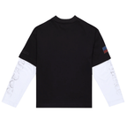 SINNERS CAMISETA DOBLE MANGA BLANCA POLIZIA NEGRA