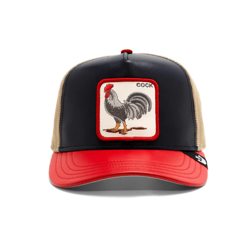 GOORIN BROS GALLO SHLEATHER COCK GORRA CAMIONERA AJUSTABLE AZUL / ROJO