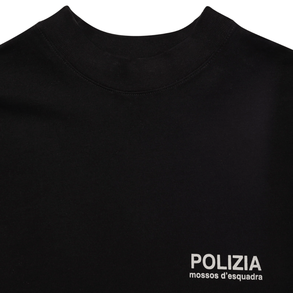 SINNERS CAMISETA DOBLE MANGA BLANCA POLIZIA NEGRA