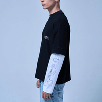 SINNERS CAMISETA DOBLE MANGA BLANCA POLIZIA NEGRA