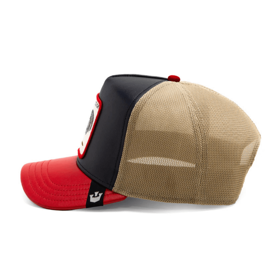 GOORIN BROS GALLO SHLEATHER COCK GORRA CAMIONERA AJUSTABLE AZUL / ROJO