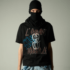 SINNERS FREE JESUS L'ENFANT MONOGRAM CAMISETA OVERSIZE NEGRA