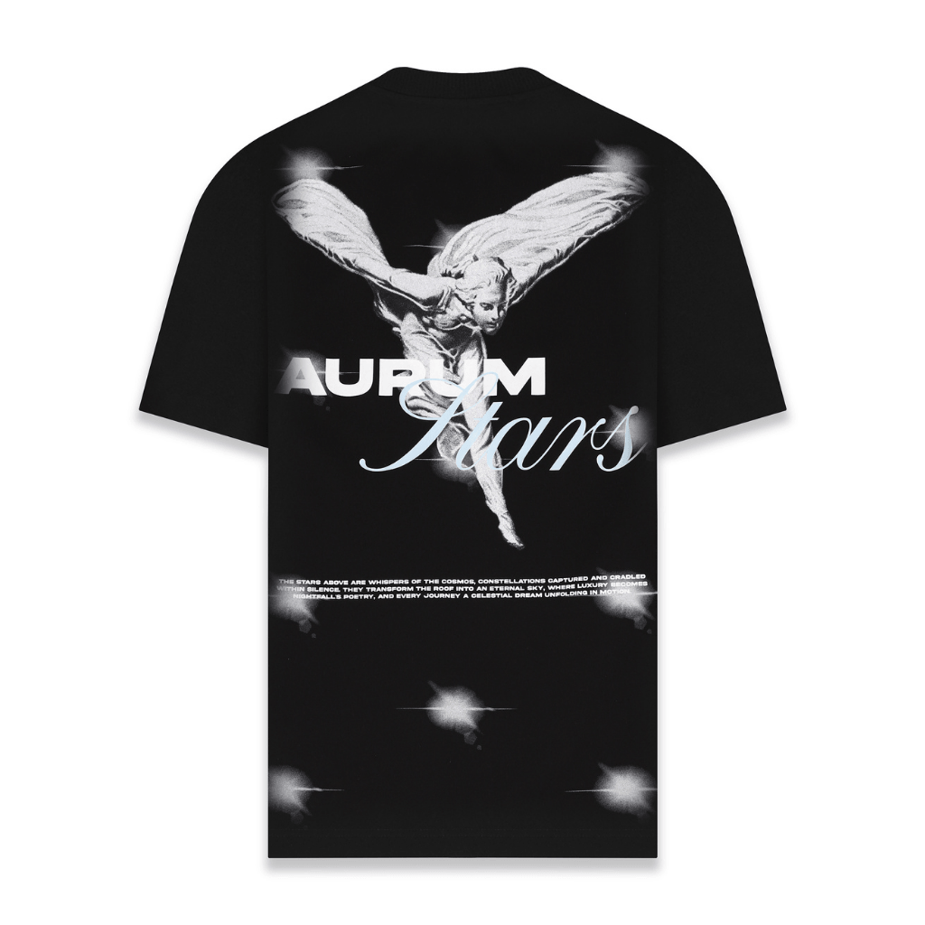 AURUM STARS I GHOST CAMISETA OVERSIZED NEGRA