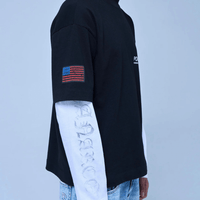 SINNERS CAMISETA DOBLE MANGA BLANCA POLIZIA NEGRA