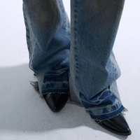 SINNERS DIRTY FLARED JEANS