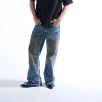 SINNERS DIRTY FLARED JEANS