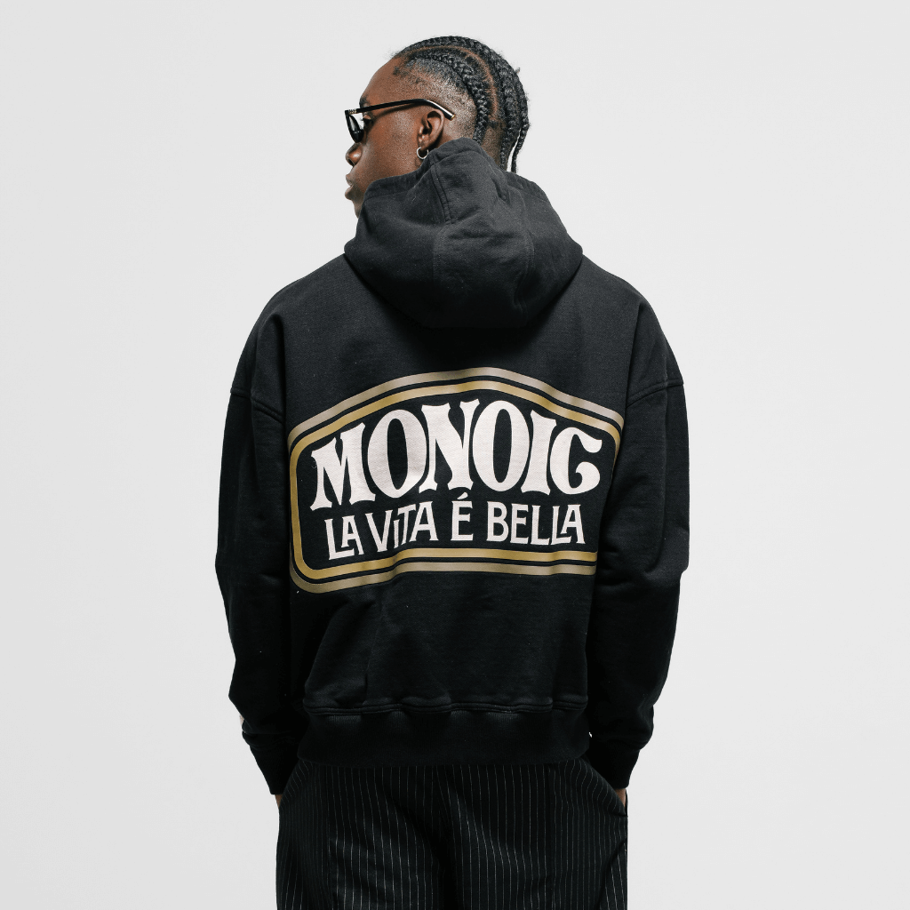 MONOIC TUTTO BENE 2 BUZO LA VITA E BELLA NEGRO OSCURO