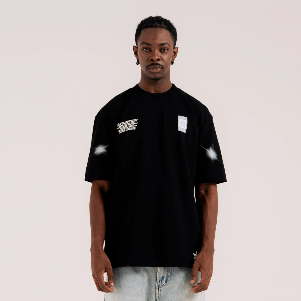 AURUM STARS I GHOST CAMISETA OVERSIZED NEGRA