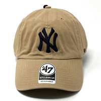 ´47 CLEAN UP MLB NY YANKEES GORRA AJUSTABLE BEIGE LOGO NEGRO