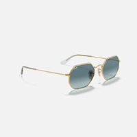 GAFAS RAYBAN OCTAGONAL LENTE AZUL MARCO DORADO