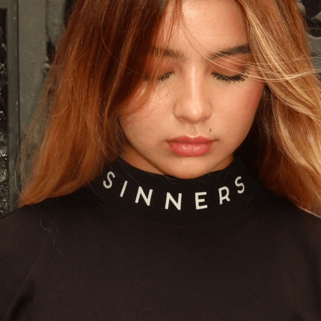 SINNERS LES MACONS LONG SLEEVE CAMISETA BASICA MANGA LARGA NEGRA