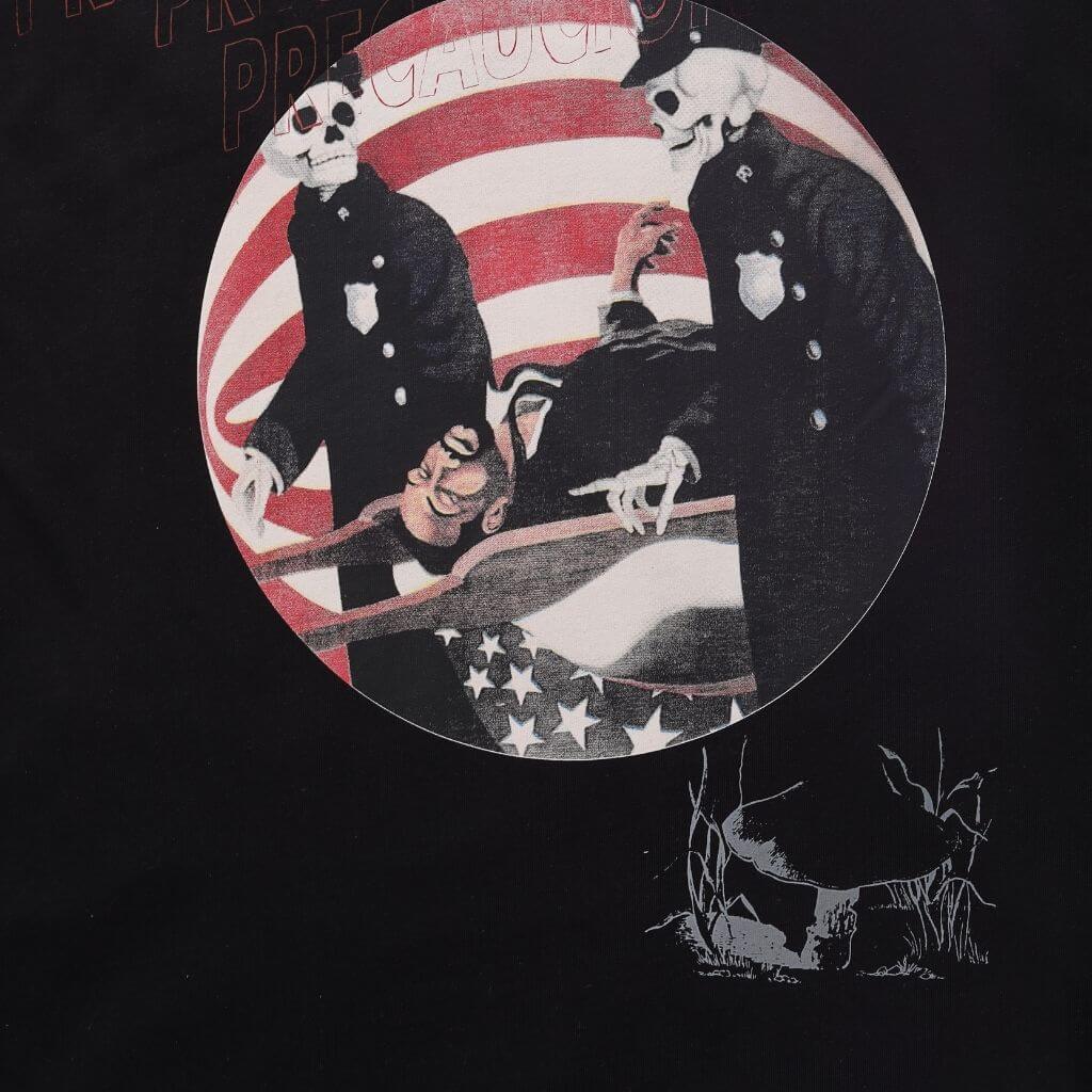 SINNERS SUGAR ABUSE PRE-CAUCION CAMISETA OVERSIZED NEGRA