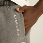 AP CROWN HIDDEN DEPTHS RIVER SHORT OVERSIZE GRIS