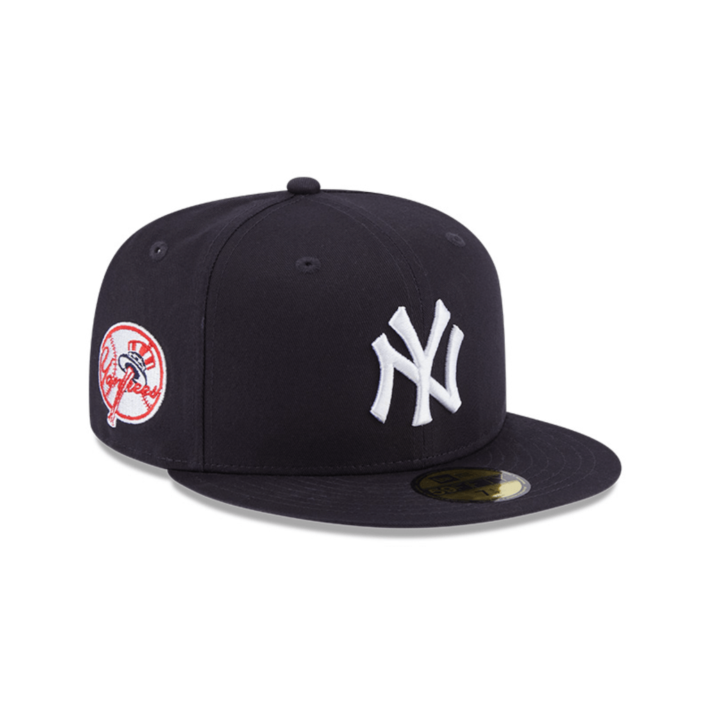 NEW ERA 59FIFTY MLB NY YANKES GORRA BASICA PARCHE CERRADA AZUL NAVY LOGO BLANCO